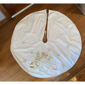 White Snowman Tree Skirt